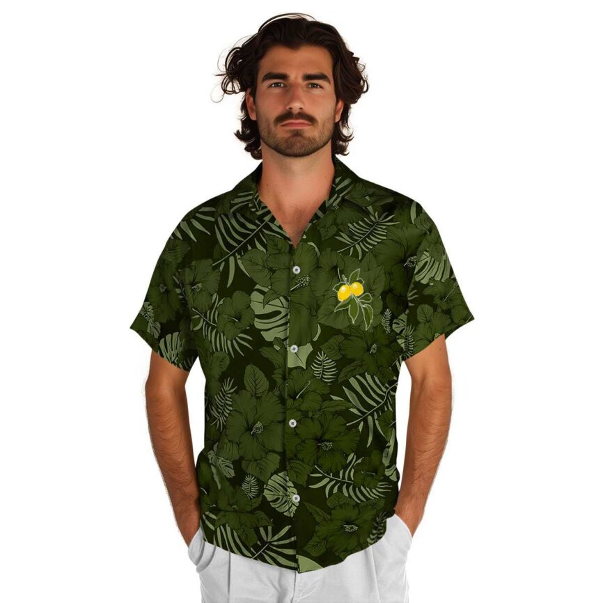 Lemon Monochrome Floral Hawaiian Shirt New Arrival