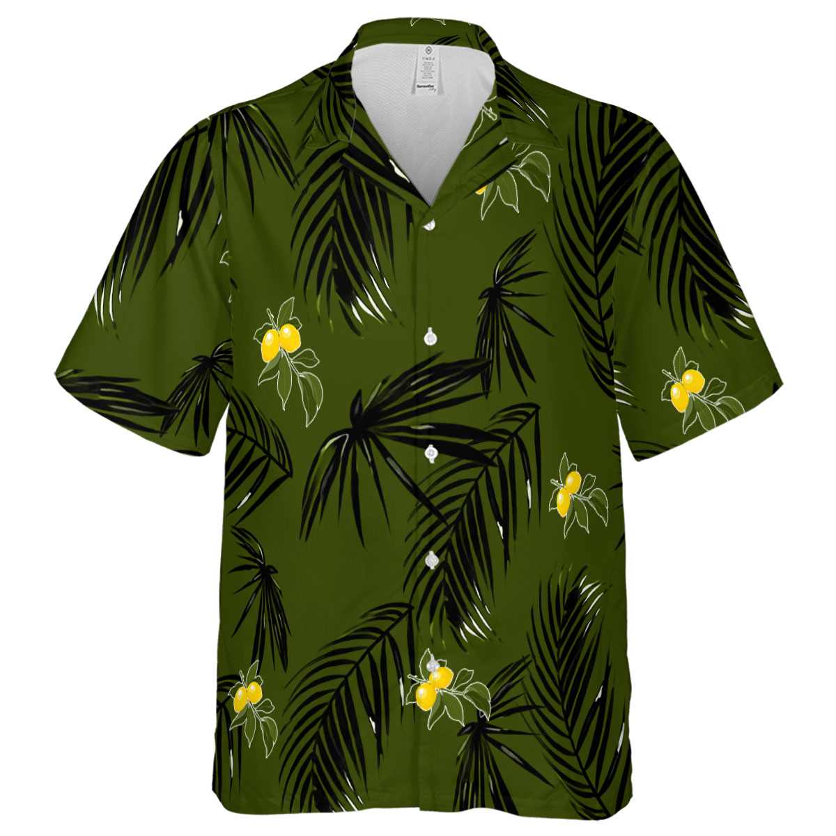 Lemon Monochrome Palm Hawaiian Shirt Fashion forward Lemon Monochrome Palm Hawaiian Shirt Fashion forward