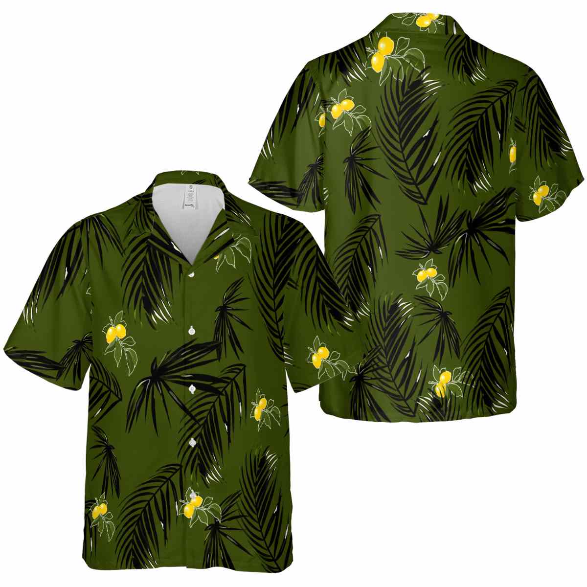 Lemon Monochrome Palm Hawaiian Shirt Premium grade Lemon Monochrome Palm Hawaiian Shirt Premium grade