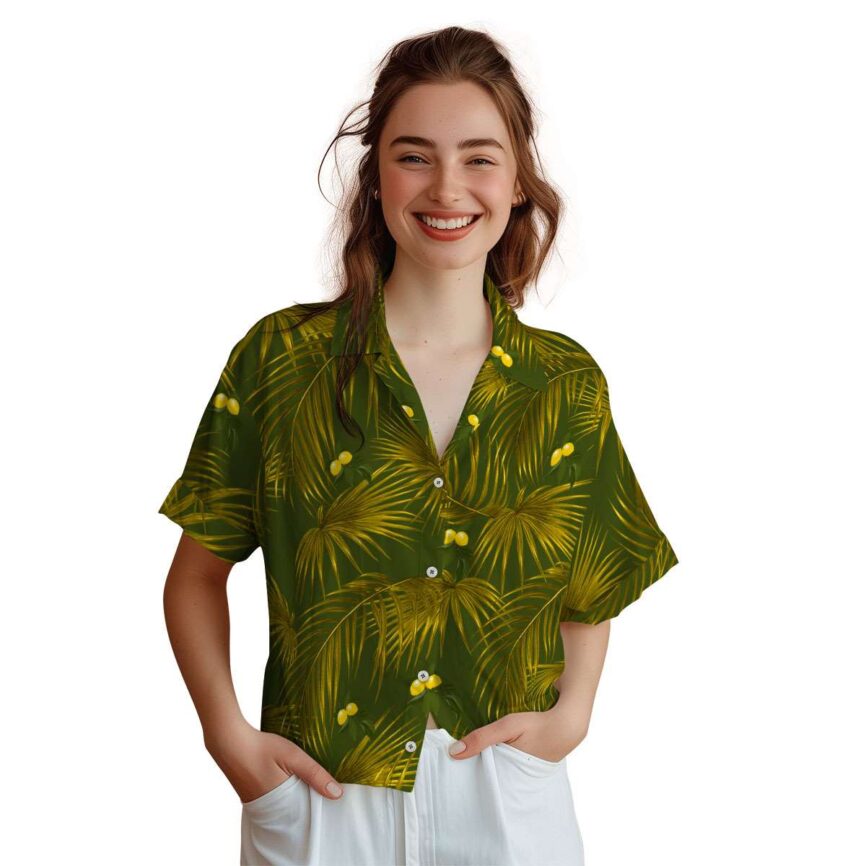 Lemon Palm Frond Hawaiian Shirt Top rated