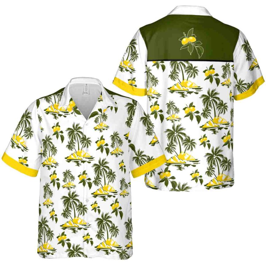 Lemon Palm Island Graphic Hawaiian Shirt Premium grade