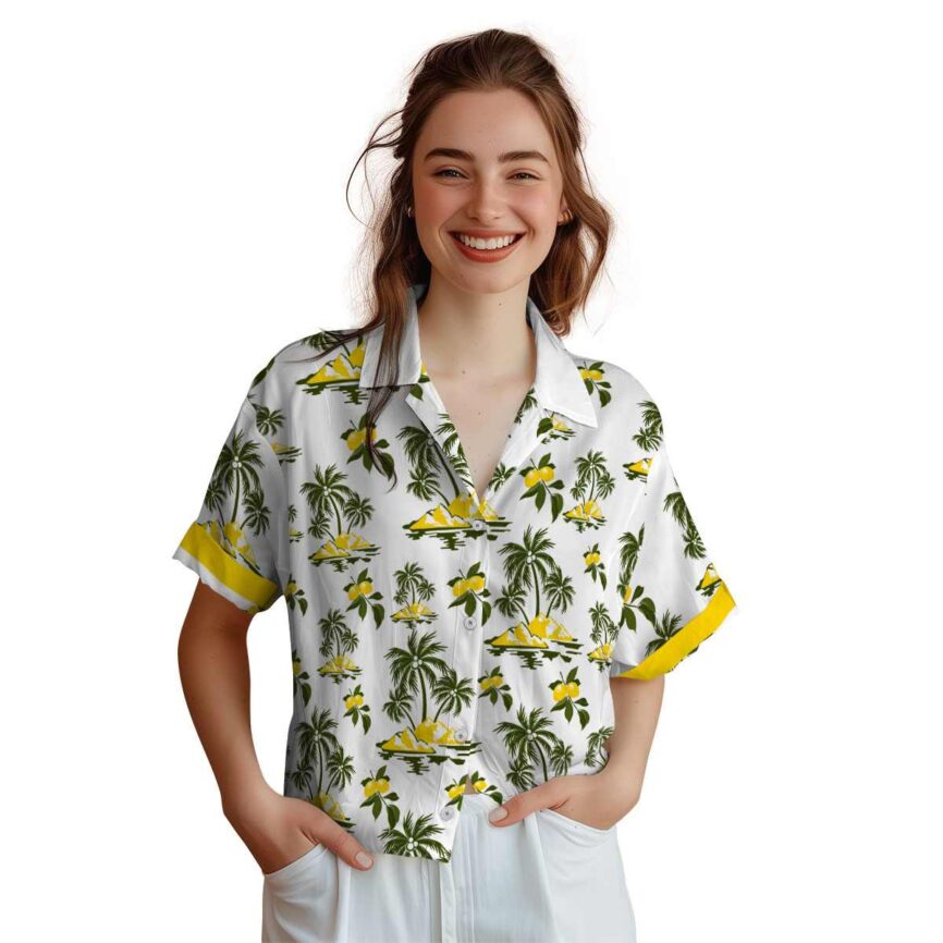 Lemon Palm Island Graphic Hawaiian Shirt Top rated