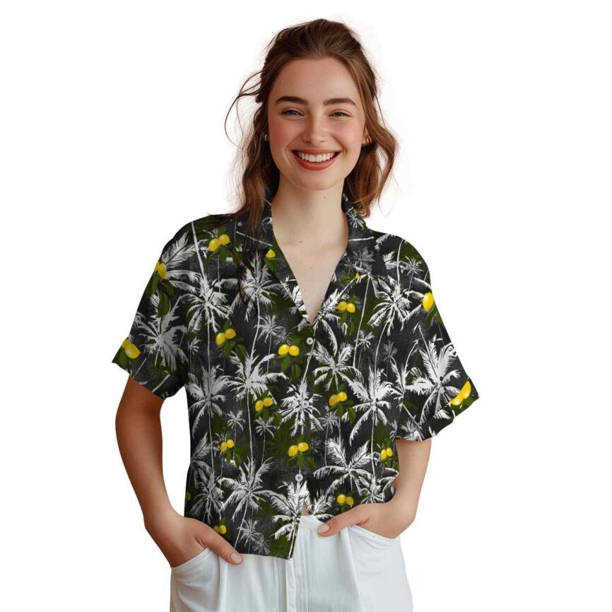 Lemon Palm Themed Hawaiian Shirt Top rated