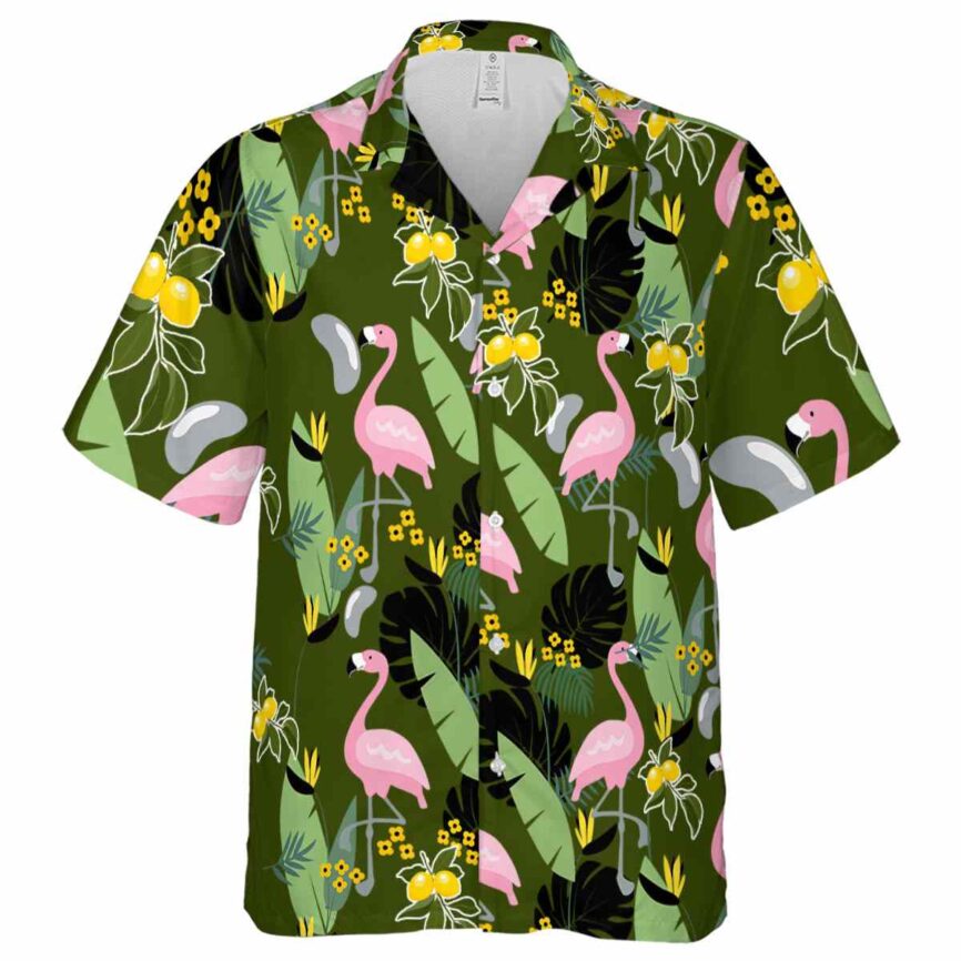 Lemon Pink Flamingo Hawaiian Shirt Fashion forward
