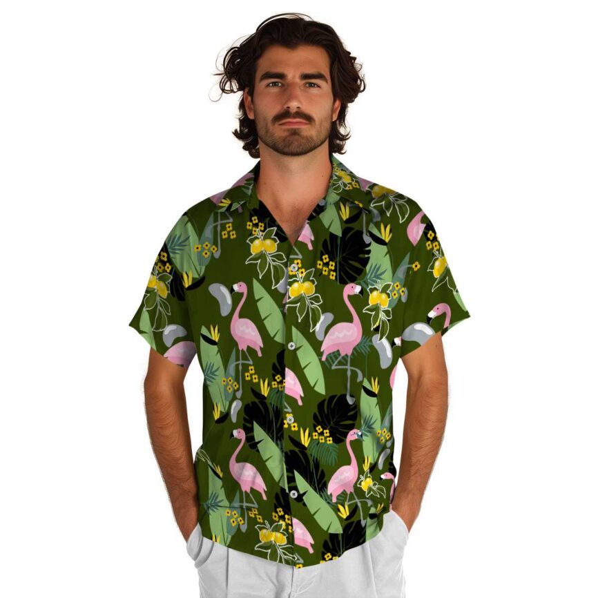 Lemon Pink Flamingo Hawaiian Shirt New Arrival