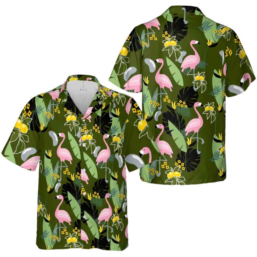 Lemon Pink Flamingo Hawaiian Shirt Premium grade
