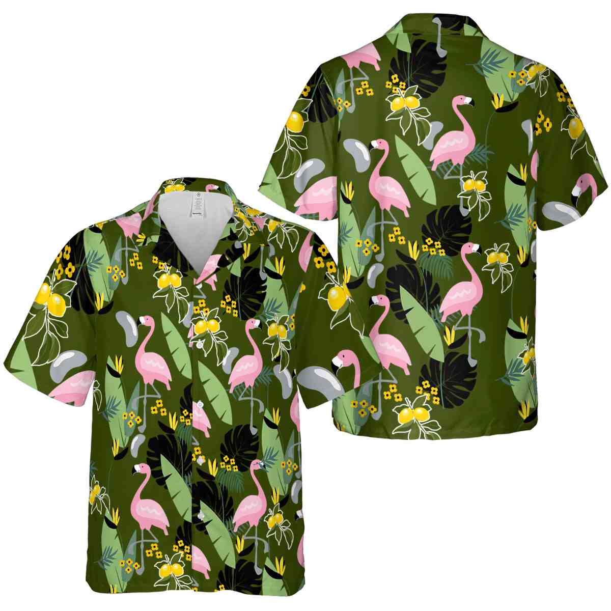Lemon Pink Flamingo Hawaiian Shirt Premium grade Lemon Pink Flamingo Hawaiian Shirt Premium grade