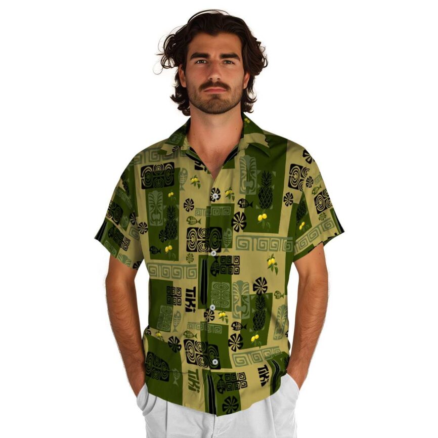 Lemon Tiki Motifs Hawaiian Shirt New Arrival