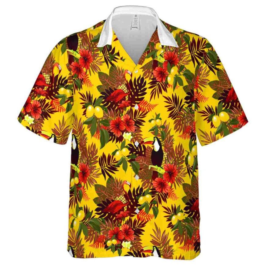 Lemon Tropical Bird Hawaiian Shirt Fashion forward