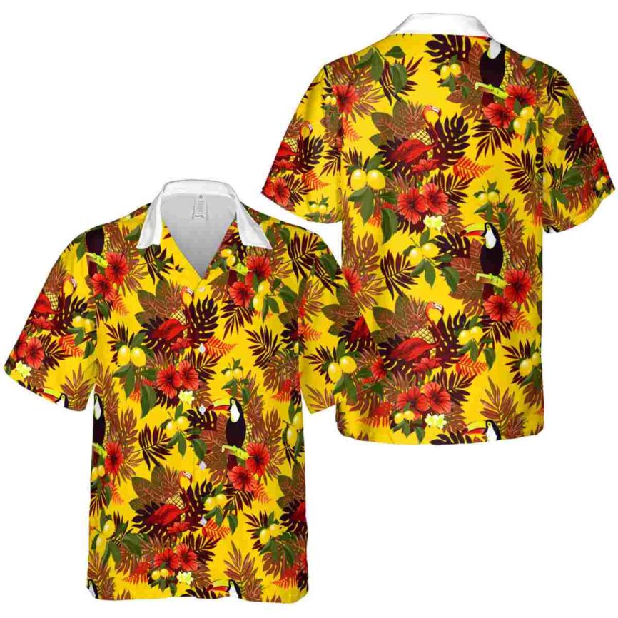 Lemon Tropical Bird Hawaiian Shirt Premium grade