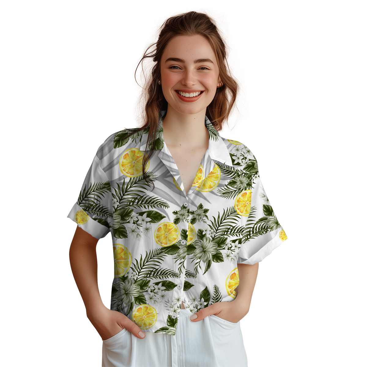 Lemon Tropical Blossom Hawaiian Shirt Top rated Lemon Tropical Blossom Hawaiian Shirt Top rated