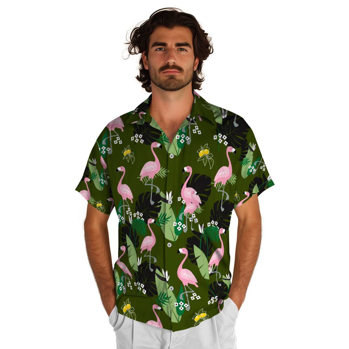 Lemon Tropical Flamingo Hawaiian Shirt New Arrival Lemon Tropical Flamingo Hawaiian Shirt New Arrival