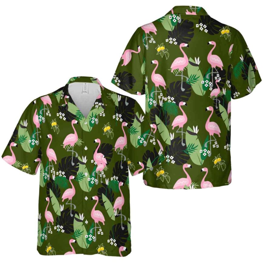 Lemon Tropical Flamingo Hawaiian Shirt Premium grade