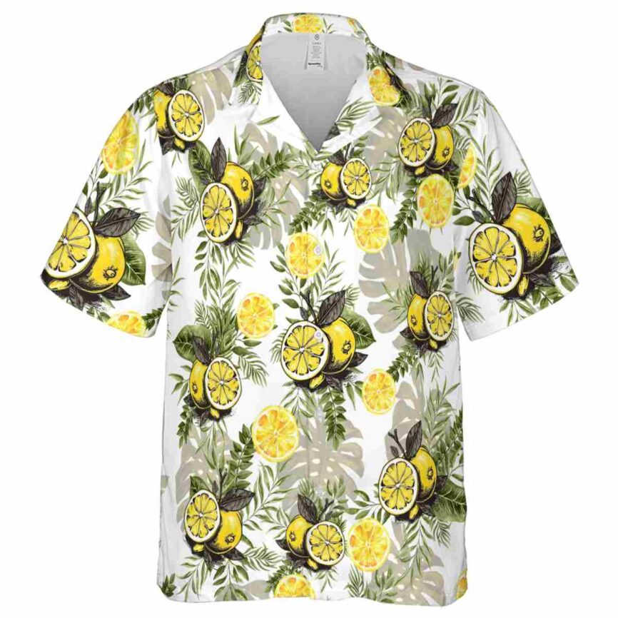 Lemon Tropical Fronds Hawaiian Shirt Fashion forward