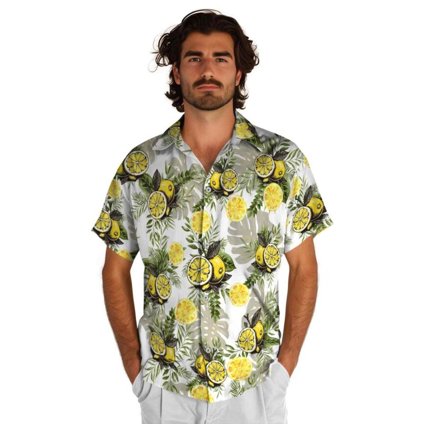 Lemon Tropical Fronds Hawaiian Shirt New Arrival