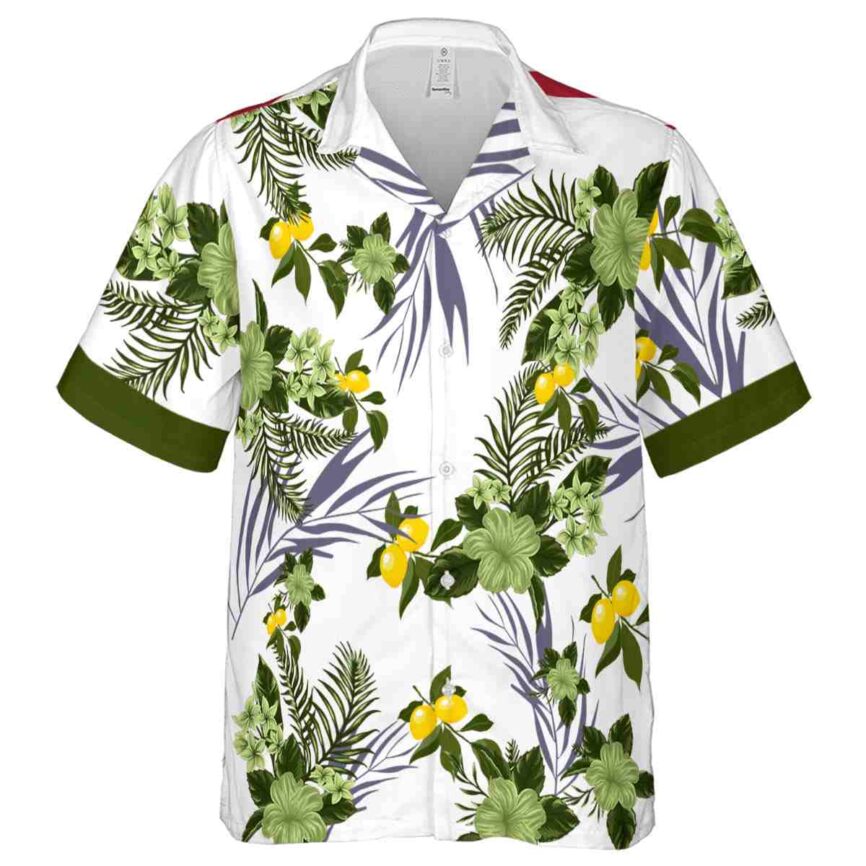 Lemon US Flag Floral Hawaiian Shirt Fashion forward