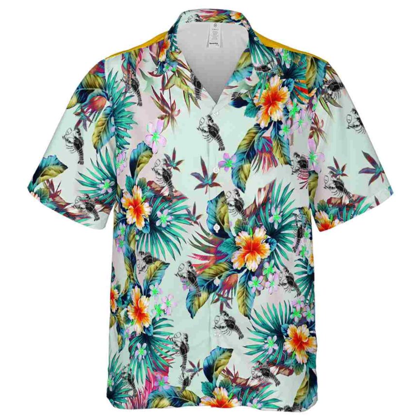 Lobster Floral Burst Hawaiian Shirt Fashion forward