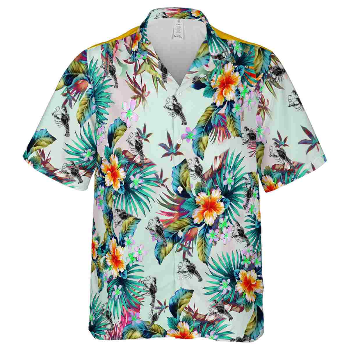 Lobster Floral Burst Hawaiian Shirt Fashion forward Lobster Floral Burst Hawaiian Shirt Fashion forward