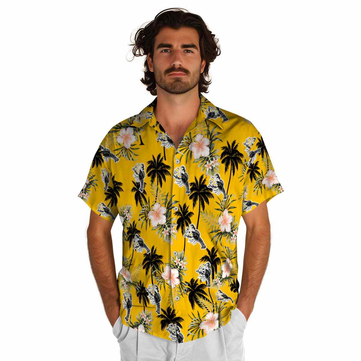 Lobster Hibiscus Palm Hawaiian Shirt New Arrival Lobster Hibiscus Palm Hawaiian Shirt New Arrival