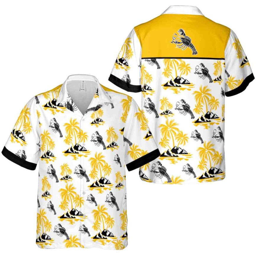 Lobster Palm Island Graphic Hawaiian Shirt Premium grade