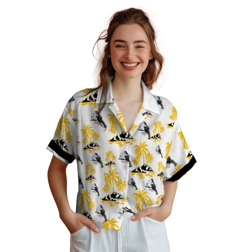 Lobster Palm Island Graphic Hawaiian Shirt Top rated