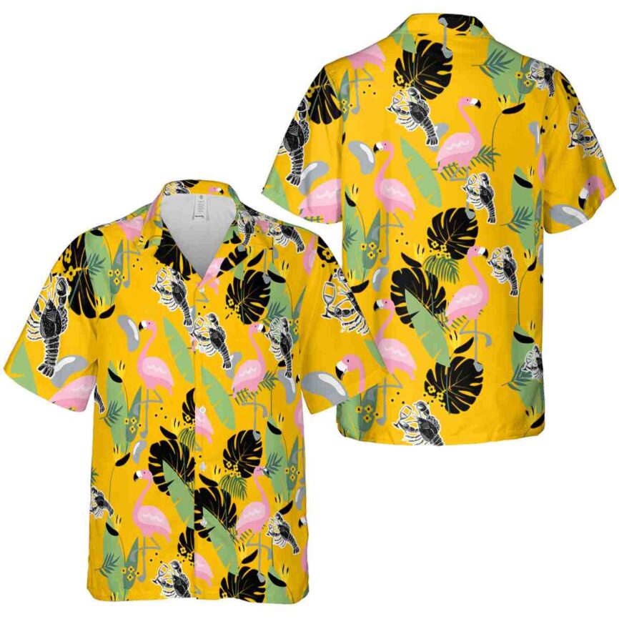 Lobster Pink Flamingo Hawaiian Shirt Premium grade