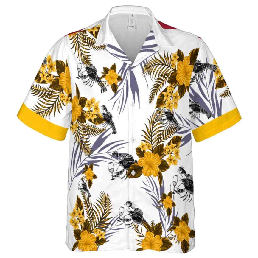 Lobster US Flag Floral Hawaiian Shirt Fashion forward