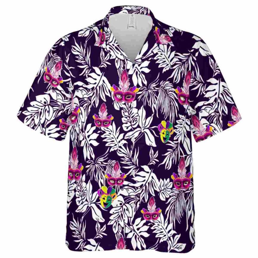 Mardi Gras Bold Foliage Hawaiian Shirt Fashion forward