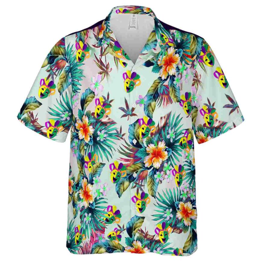 Mardi Gras Floral Burst Hawaiian Shirt Fashion forward