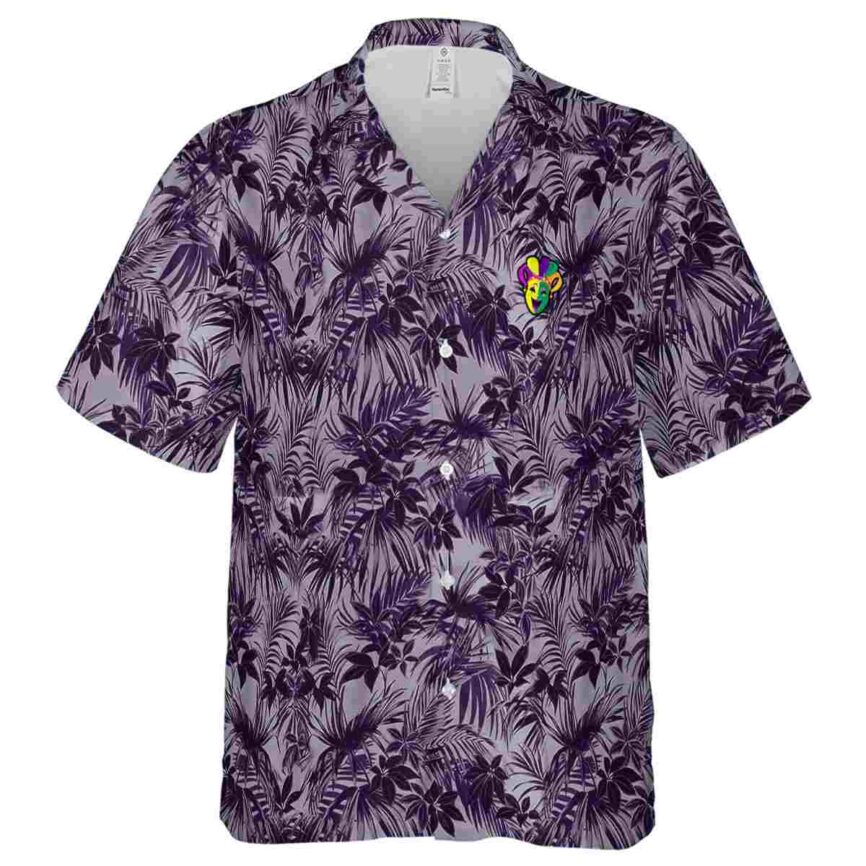 Mardi Gras Foliage Print Hawaiian Shirt Fashion forward
