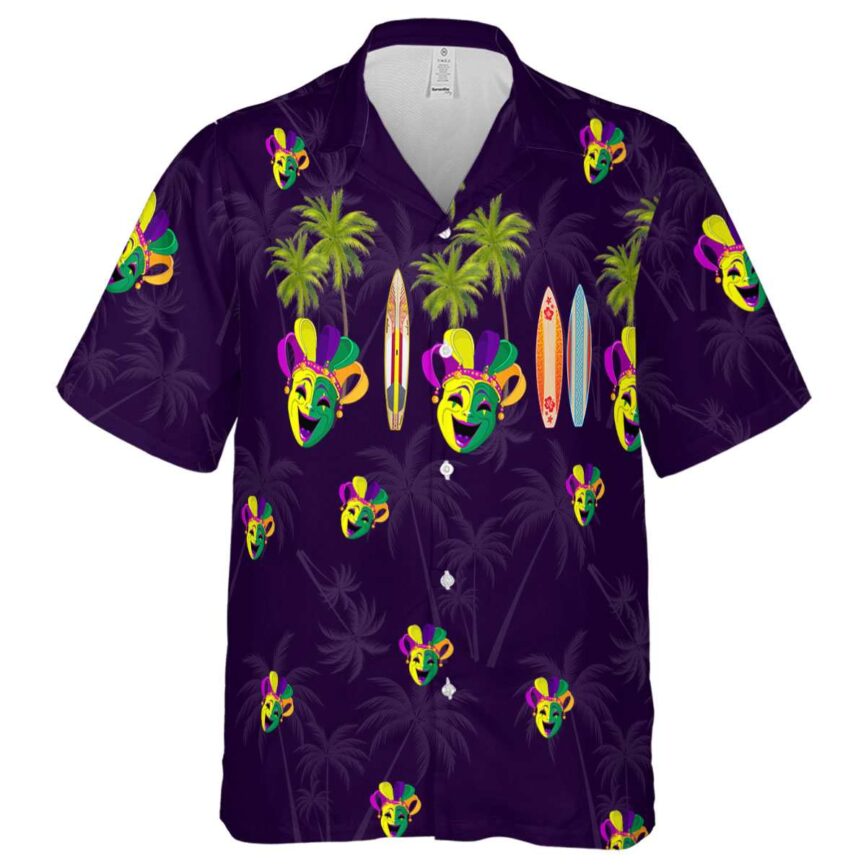 Mardi Gras Island Theme Hawaiian Shirt Fashion forward