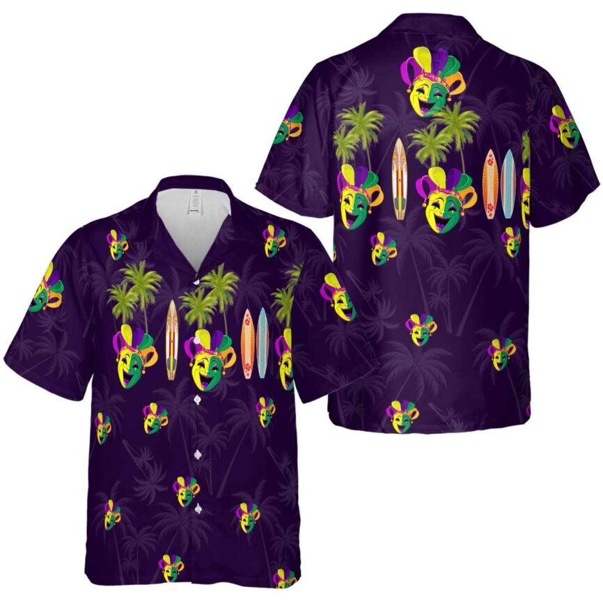 Mardi Gras Island Theme Hawaiian Shirt Premium grade