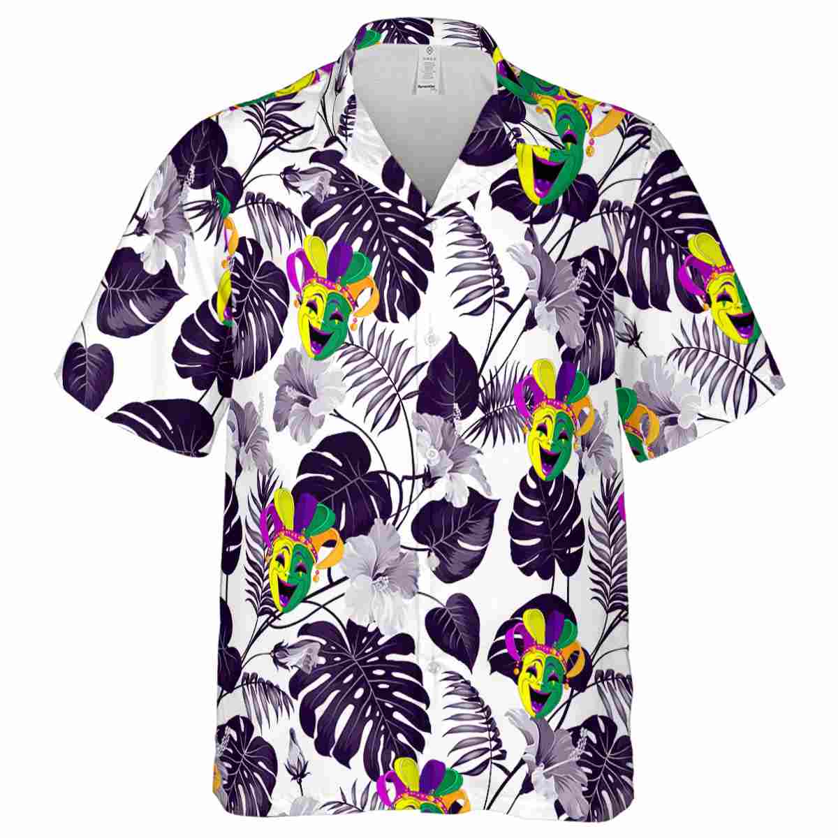 Mardi Gras Leaf Pattern Hawaiian Shirt Fashion forward Mardi Gras Leaf Pattern Hawaiian Shirt Fashion forward