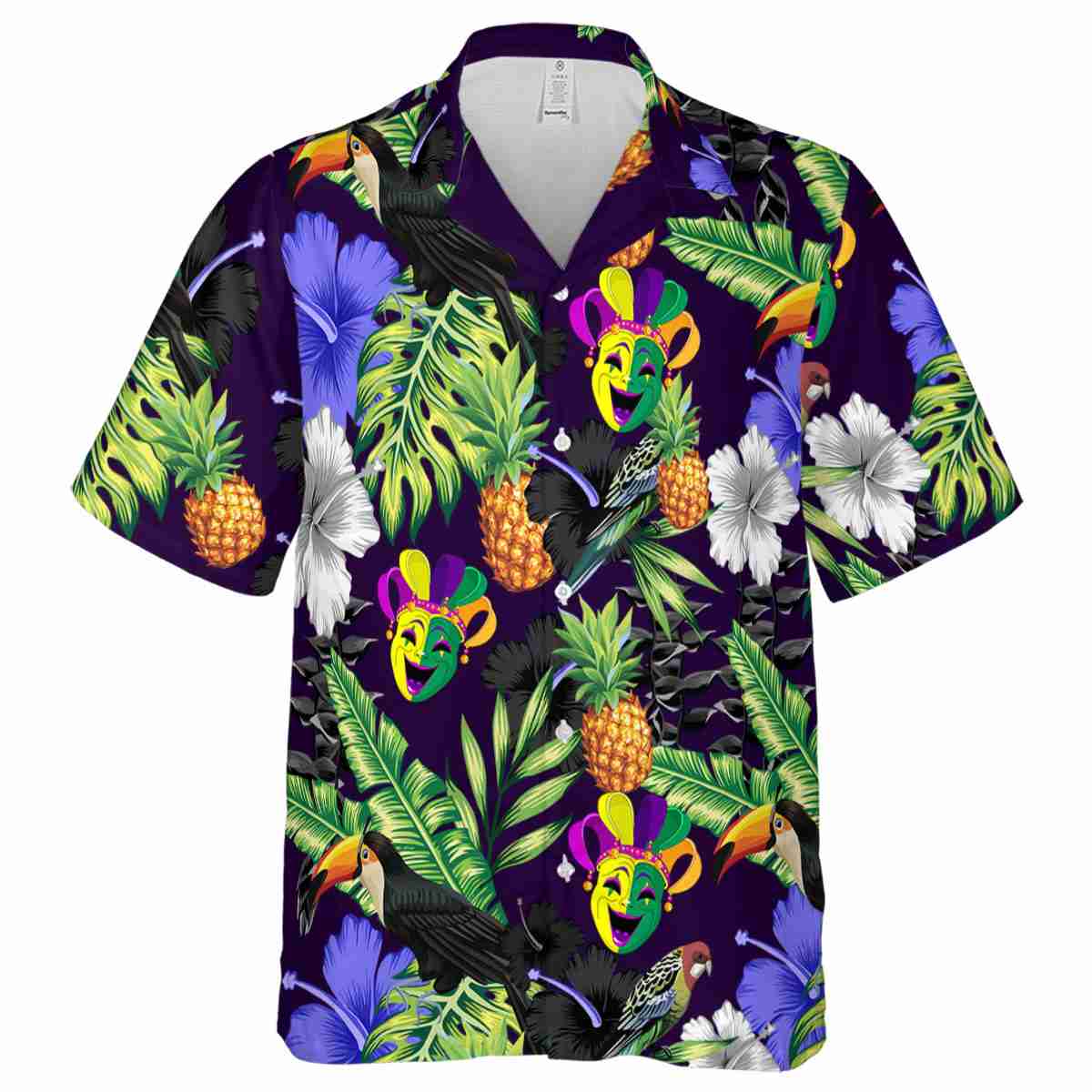 Mardi Gras Leafy Toucan Hawaiian Shirt Fashion forward Mardi Gras Leafy Toucan Hawaiian Shirt Fashion forward
