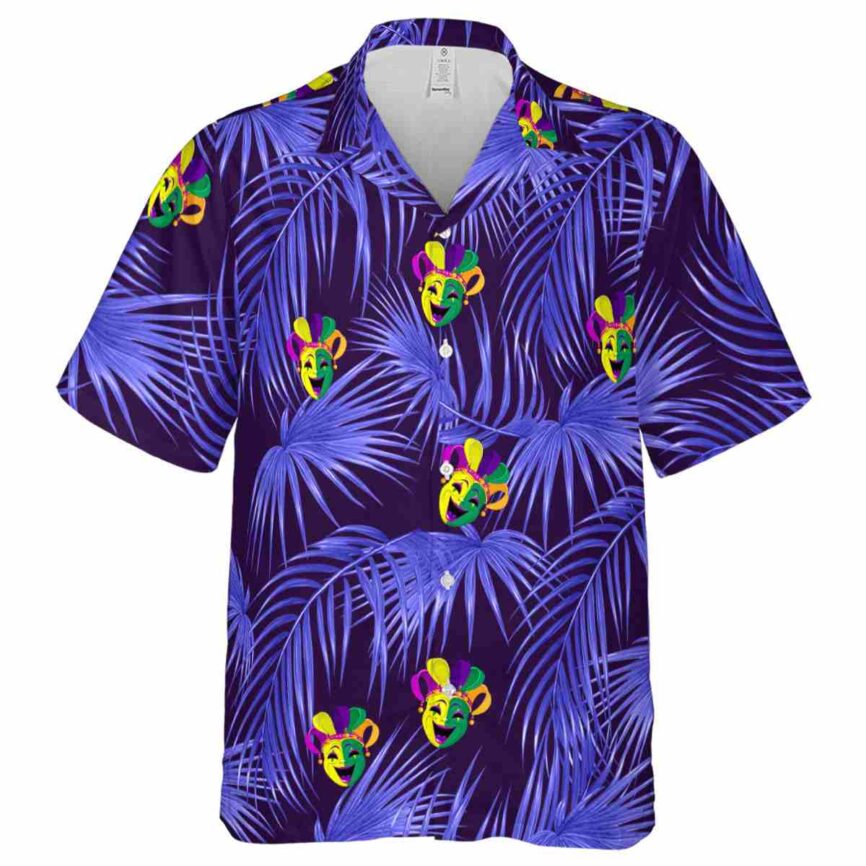 Mardi Gras Palm Frond Hawaiian Shirt Fashion forward
