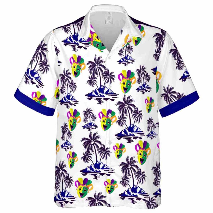Mardi Gras Palm Island Graphic Hawaiian Shirt Fashion forward
