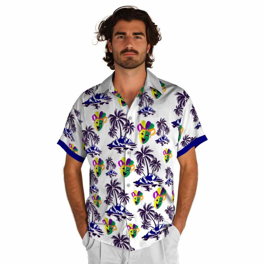 Mardi Gras Palm Island Graphic Hawaiian Shirt New Arrival