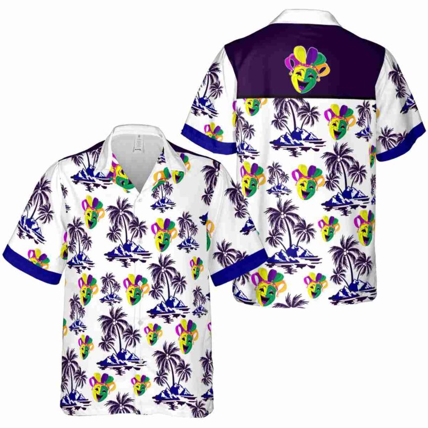Mardi Gras Palm Island Graphic Hawaiian Shirt Premium grade
