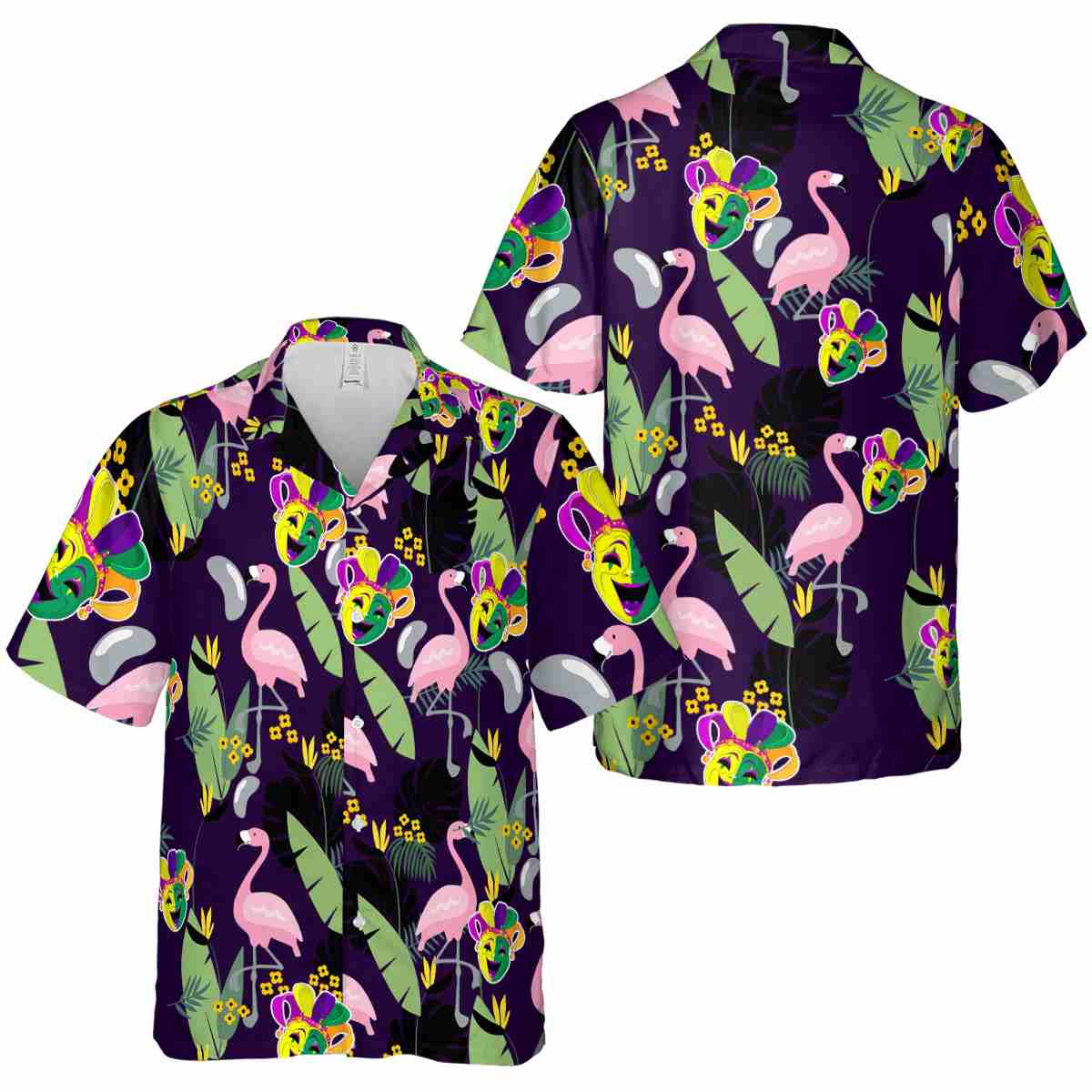 Mardi Gras Pink Flamingo Hawaiian Shirt Premium grade Mardi Gras Pink Flamingo Hawaiian Shirt Premium grade