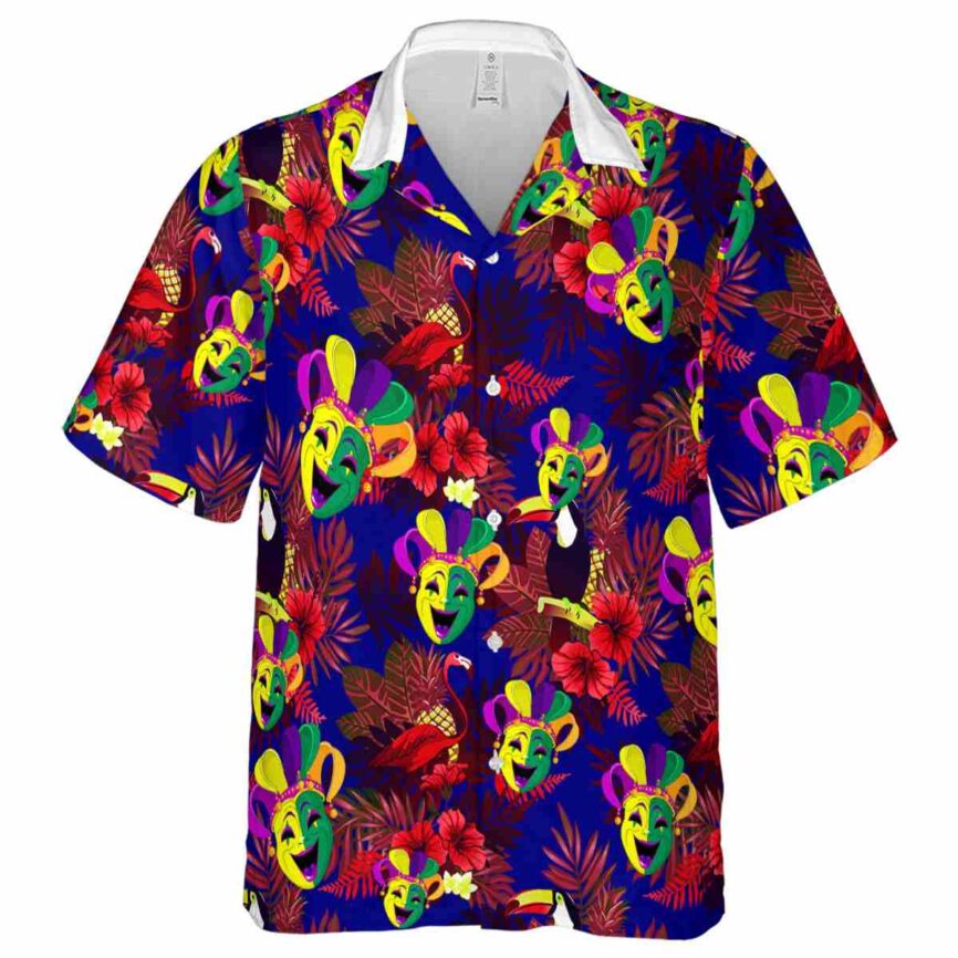 Mardi Gras Tropical Bird Hawaiian Shirt Fashion forward
