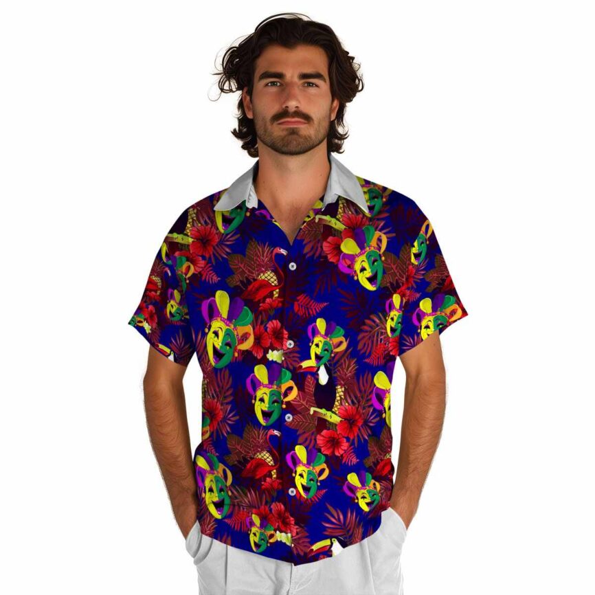 Mardi Gras Tropical Bird Hawaiian Shirt New Arrival