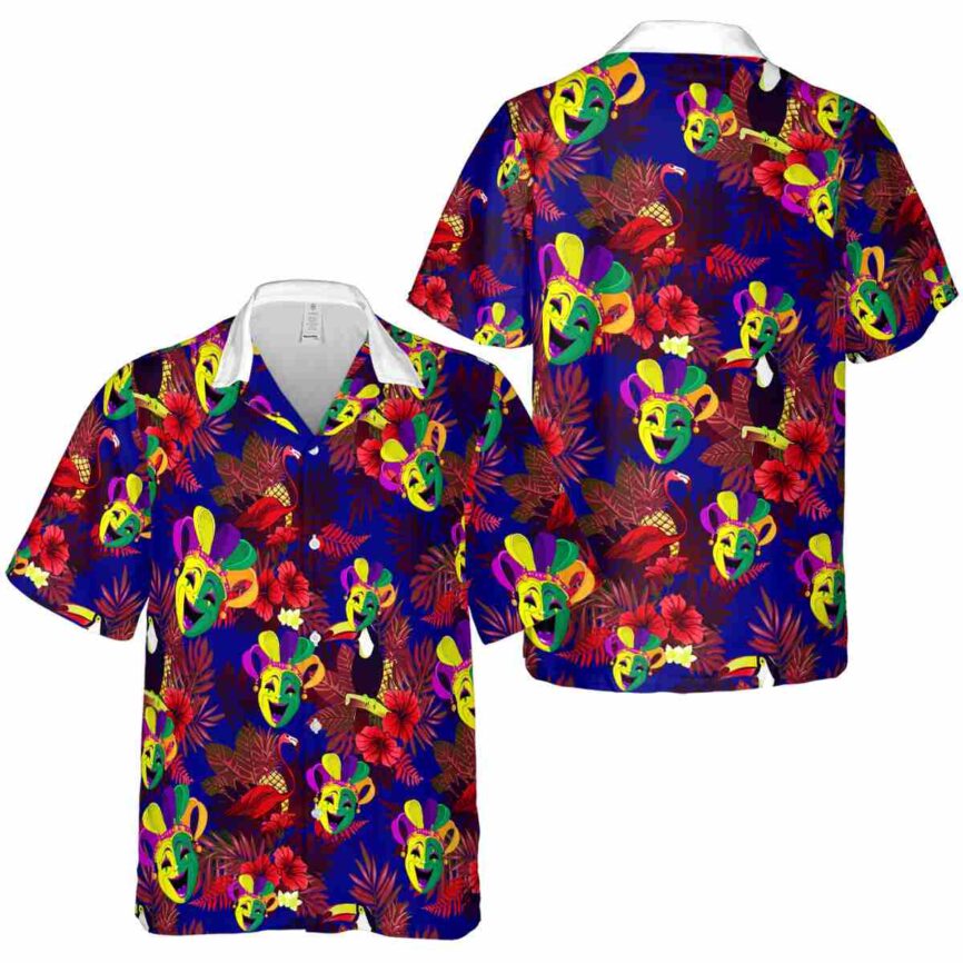 Mardi Gras Tropical Bird Hawaiian Shirt Premium grade