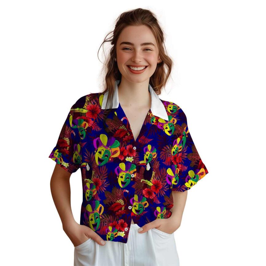 Mardi Gras Tropical Bird Hawaiian Shirt Top rated