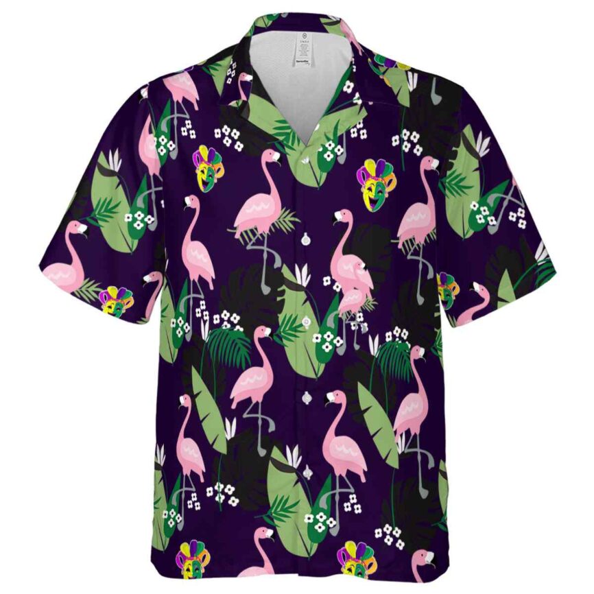 Mardi Gras Tropical Flamingo Hawaiian Shirt Fashion forward
