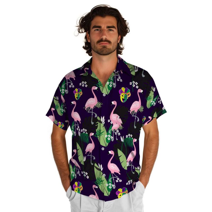 Mardi Gras Tropical Flamingo Hawaiian Shirt New Arrival