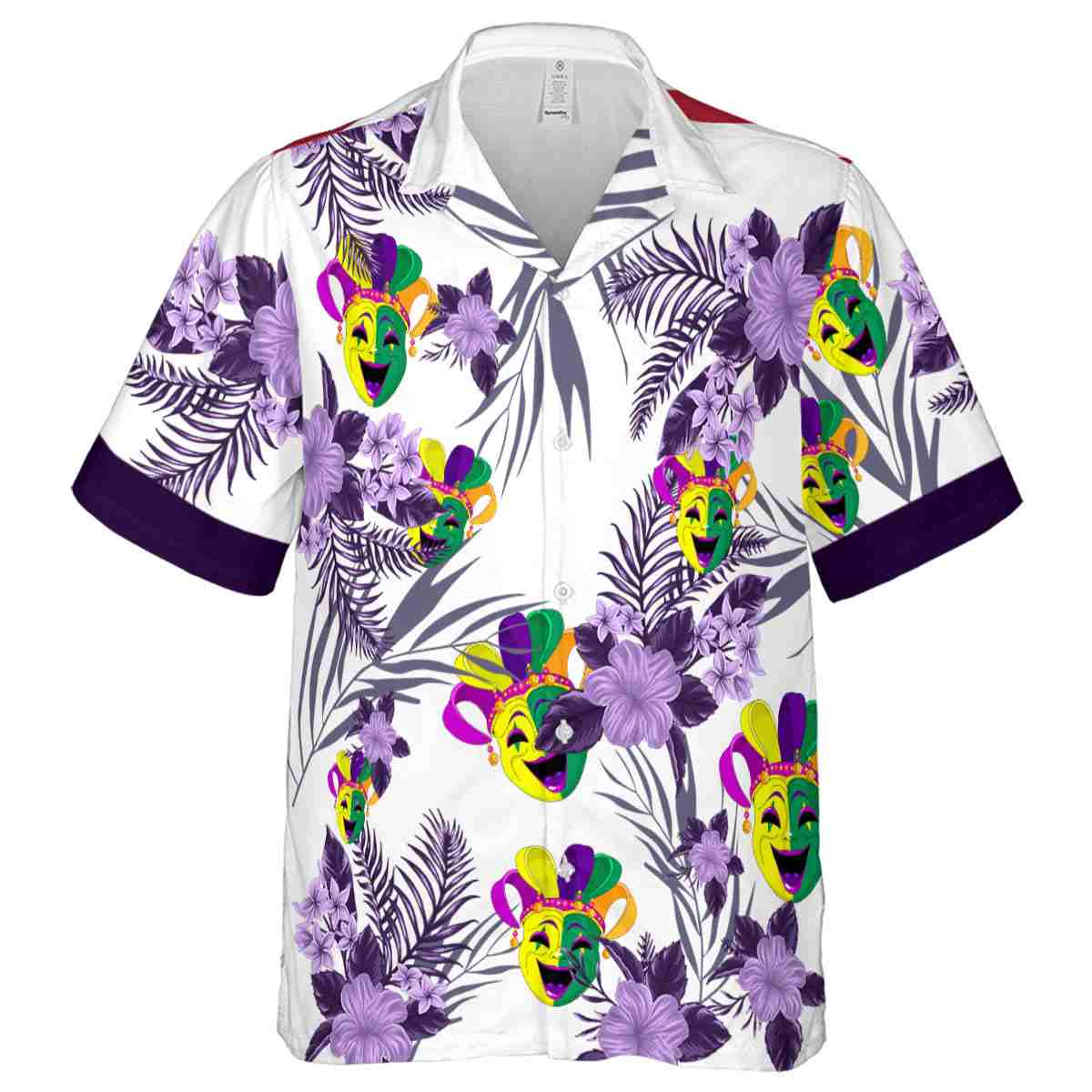 Mardi Gras US Flag Floral Hawaiian Shirt Fashion forward Mardi Gras US Flag Floral Hawaiian Shirt Fashion forward