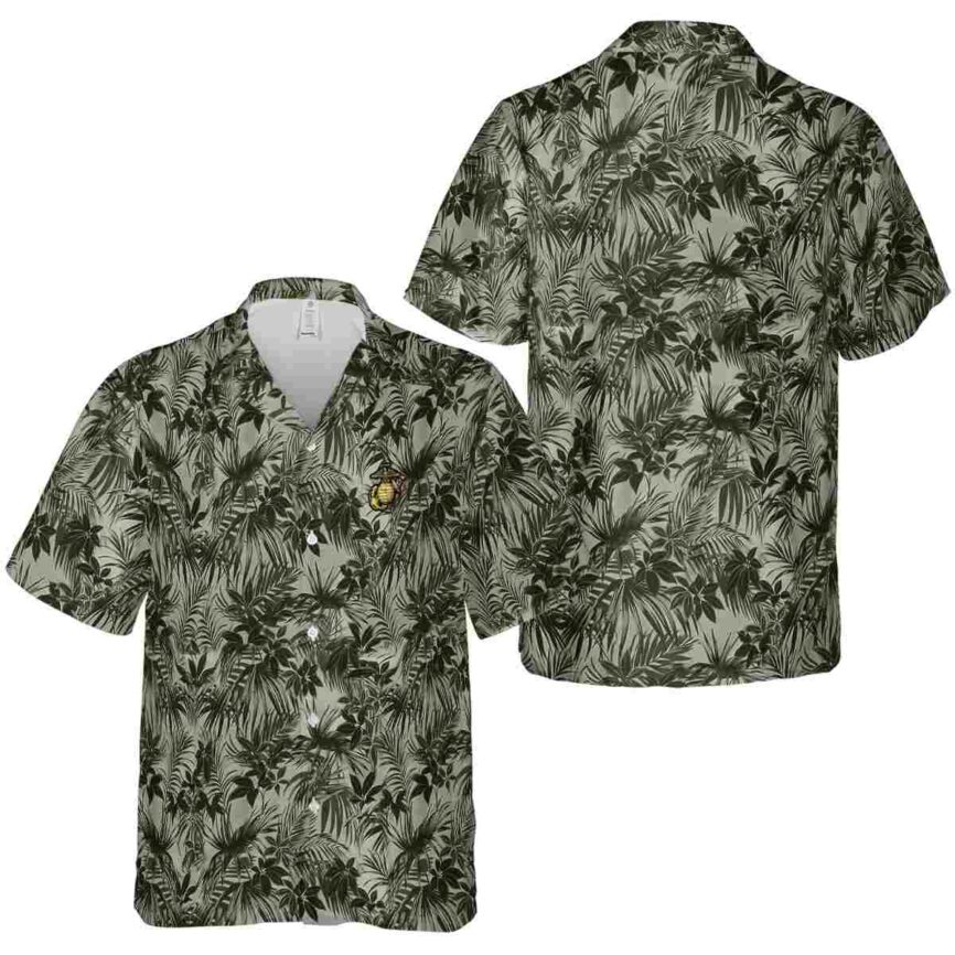 Marine Corps Foliage Print Hawaiian Shirt Premium grade