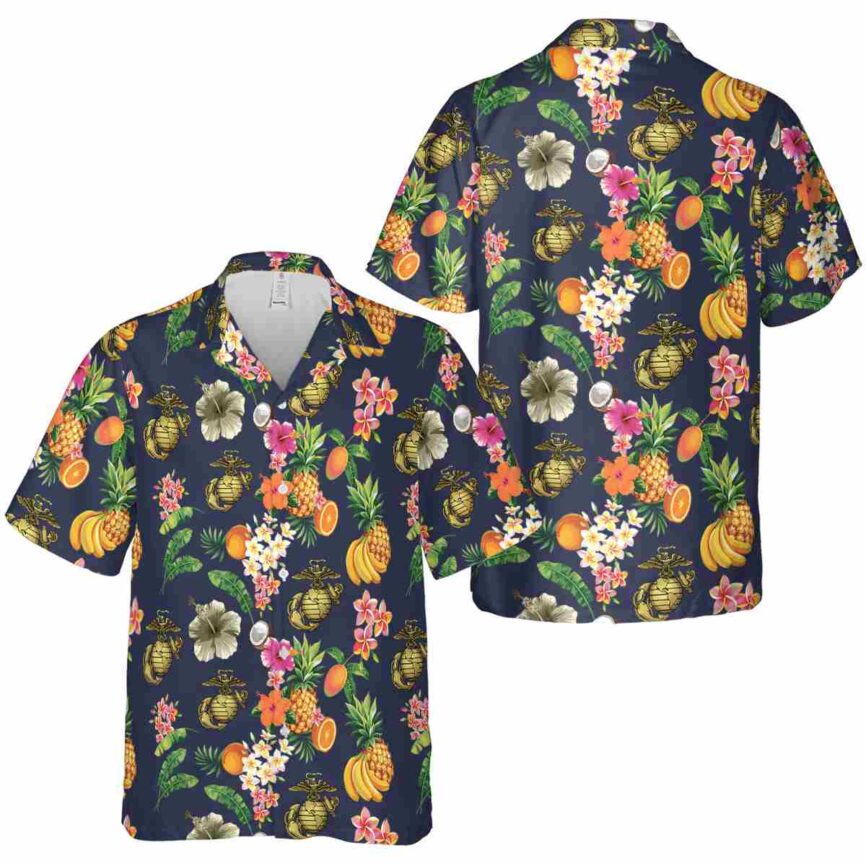 Marine Corps Fruit Pattern Hawaiian Shirt Premium grade