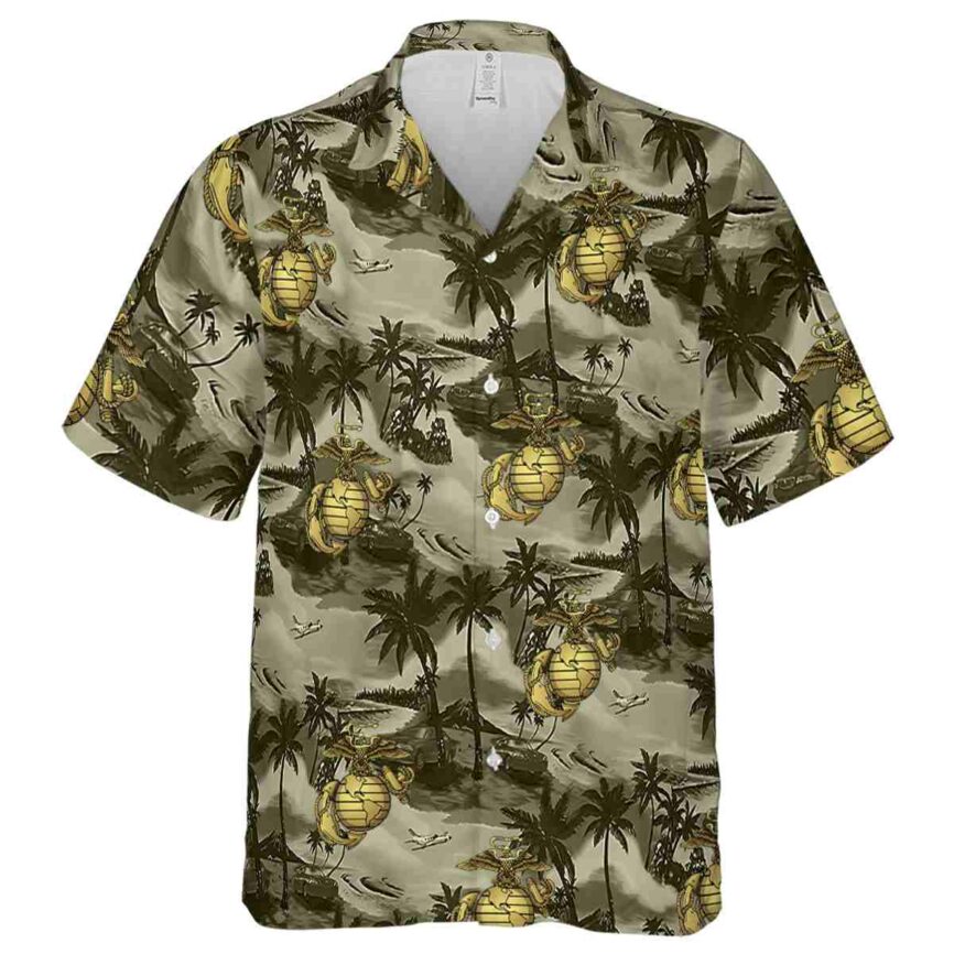 Marine Corps Island Beach Hawaiian Shirt Fashion forward