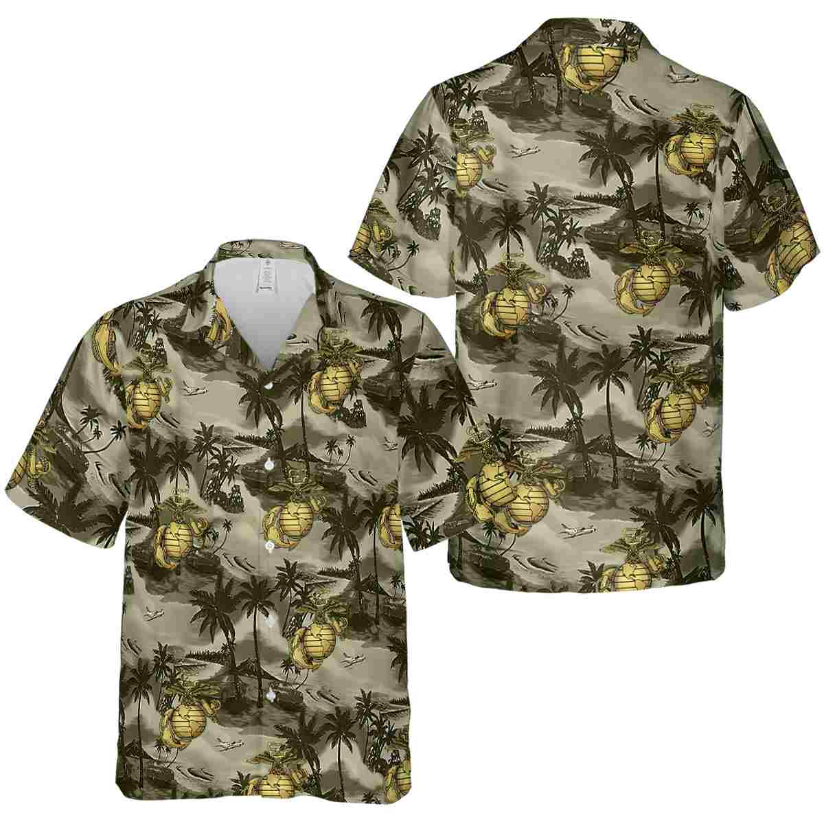 Marine Corps Island Beach Hawaiian Shirt Premium grade Marine Corps Island Beach Hawaiian Shirt Premium grade